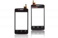 Тачскрин (сенсор) для Alcatel 4007D Pixi, черный, оригинал АСЦ