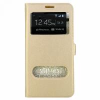 Чехол-книжка горизонтальная для Samsung J810/J8 золотая