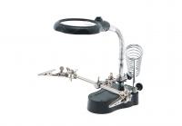 Держатель MG16126-A c лупой на гибком штативе 2LED