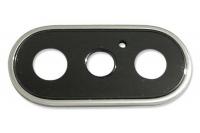 Стекло камеры для iphone XS Max серебро