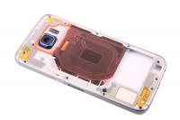 АКЦИЯ! Панель корпуса задняя (средняя часть) для Samsung G920 Galaxy S6 в сборе с антеннами и полифо