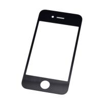 Стекло для Apple iPhone 4/ 4S, черное, AA
