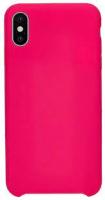 Чехол силиконовый матовый с вырезом под яблоко Apple iPhone X розовый