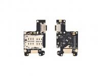 Шлейф для Xiaomi Mi 9T Pro/K20 Pro + системный разъем + разъем сим + микрофон