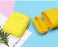 Чехол для наушников AirPods силиконовый (06) желтый
