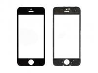 Стекло с рамкой для Apple iPhone 5 черный, HQ