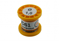 Припой-катушка ПОС-61 с канифолью, диам. 1,0 мм, 50 гр