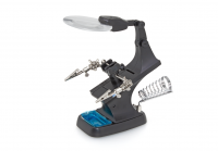 Держатель Fukai TH-7023 с лупой подсветка 2LED