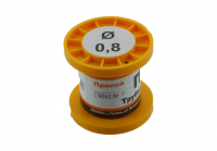 Припой-катушка ПОС-61 с канифолью,  диам. 0,8 мм, 50гр