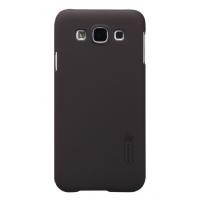 Чехол-накладка Leather Case для Samsung E500F/ E500H Galaxy E5, коричневая