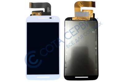 Дисплей для Motorola Moto G (generation 3) модуль с тачскрином белый