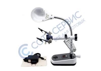 Держатель MG16075-C с лупой 5Х/11Х 5LED