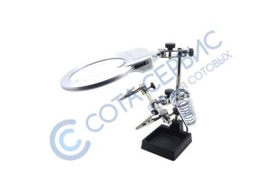 Держатель FZ1090TL с лупой  X2,3  X4 2LED d89мм