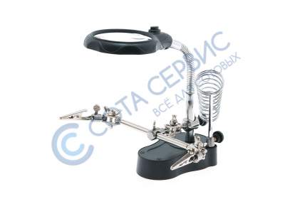 Держатель MG16126-A c лупой на гибком штативе 2LED