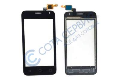 Тачскрин (сенсор) для Alcatel 4024D Pixi Fist, черный