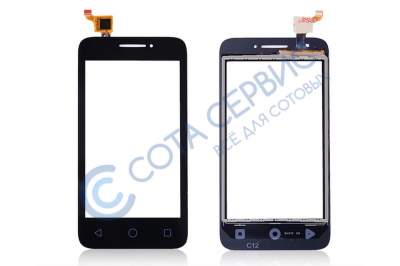 АКЦИЯ! Тачскрин (сенсор) для Alcatel 4013D PIXI 3/4, черный