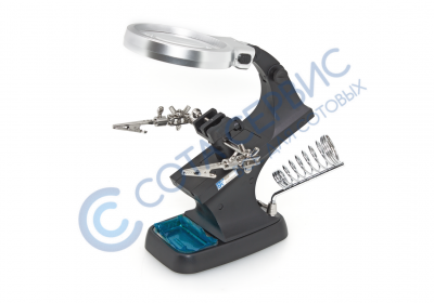 Держатель Fukai TH-7023-B с лупой подсветка 10LED