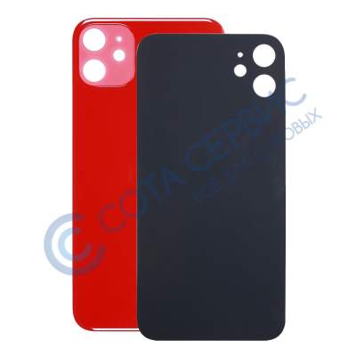 Задняя крышка для Apple iPhone 11 красный с широким отверстием (CE)