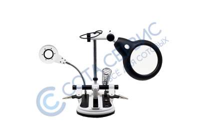 Держатель MG16130-108C с лупой 2,5Х-10Х 12LED/6LED