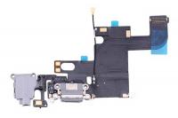 Шлейф для iphone 6  с разъемом зарядки (системным), разъемом гарнитуры и микрофоном 821-1853, серый