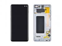 Дисплей для Samsung G975F Galaxy S10 Plus в рамке + тачскрин белый (оригинал 100%)
