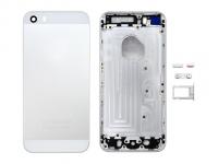 Корпус для iPhone SE серебро (вставки белые)
