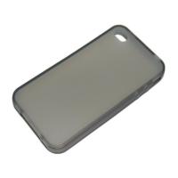 Чехол для Apple iPhone 4/ 4s силикон прозрачный 1mm черный