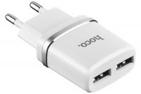 СЗУ USB HOCO C12 Smart 2.4A (2 USB)  , белый