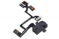 Шлейф для iphone 4 с разъемом гарнитуры, кнопками громкости и MUTE 821-1033, черный