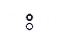 Стекло камеры для Apple iPhone 11 (фиолетовый) в сборе (комплект 2 шт)