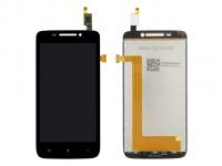 Дисплей Lenovo S650/S658 модуль с тачскрином (черный)