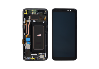 Дисплей Samsung A530F/DS (A8 2018) в рамке (черный) ориг 100%