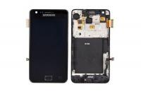 Дисплей для Samsung I9100 Galaxy S2, модуль с тачскрином черный (ориг. матрица)
