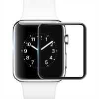 Стекло защитное для Apple Watch 38mm 3D (полный клей) серебро