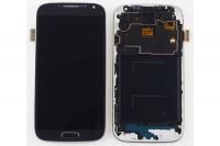 Дисплей для Samsung i9505 Galaxy S4 LTE модуль с тачскрином в рамке (черно/синий)