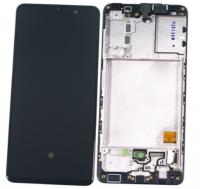 Дисплей Samsung A415F/DS (A41) ориг LCD в рамке (черный)