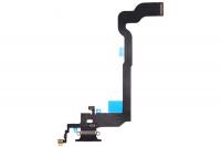 Шлейф для iphone X с разъемом зарядки (системным) 821-01602-02 черный HQ