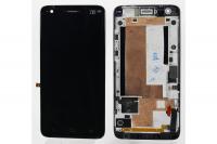 Дисплей для ZTE Grand S в рамке модуль с тачскрином, черный