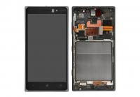 Дисплей Nokia 830 (RM-984) в рамке (черный) ORG