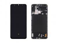 Дисплей Samsung A705FN/DS (A70) в рамке (черный) OLED
