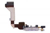 Шлейф для iphone 4 с разъемом зарядки (системным) и микрофоном 821-1093 821-1281, белый