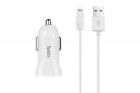 АЗУ USB HOCO Z2 1.5 A (1 USB) + кабель Lightning, белый