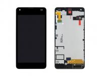 Дисплей для Microsoft (Nokia) 550 Lumia (RM-1127) модуль с тачскрином в рамке черный