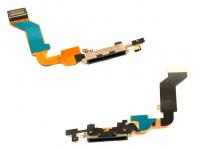 Шлейф для iPhone 4S с разъемом для зарядки (черный)