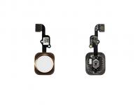 Кнопка HOME для iPhone 6S/6S Plus в сборе (белая) кант золото