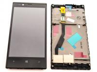 Дисплей Nokia 720 Lumia модуль с тачскрином в рамке (черный)