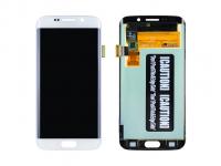 Дисплей Samsung G925F (S6 EDGE) модуль с тачскрином (белый) ориг 100%