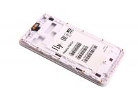 АКЦИЯ! Рамка дисплея (дисплейного модуля) для Fly FS454 Nimbus 8 в сборе с динамиком, белый, оригина