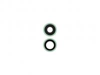 Стекло камеры для Apple iPhone 11 (зеленый) в сборе (комплект 2 шт)