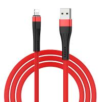 Кабель USB LIGHТNING Borofone BU4 Small waistline (1м) красный